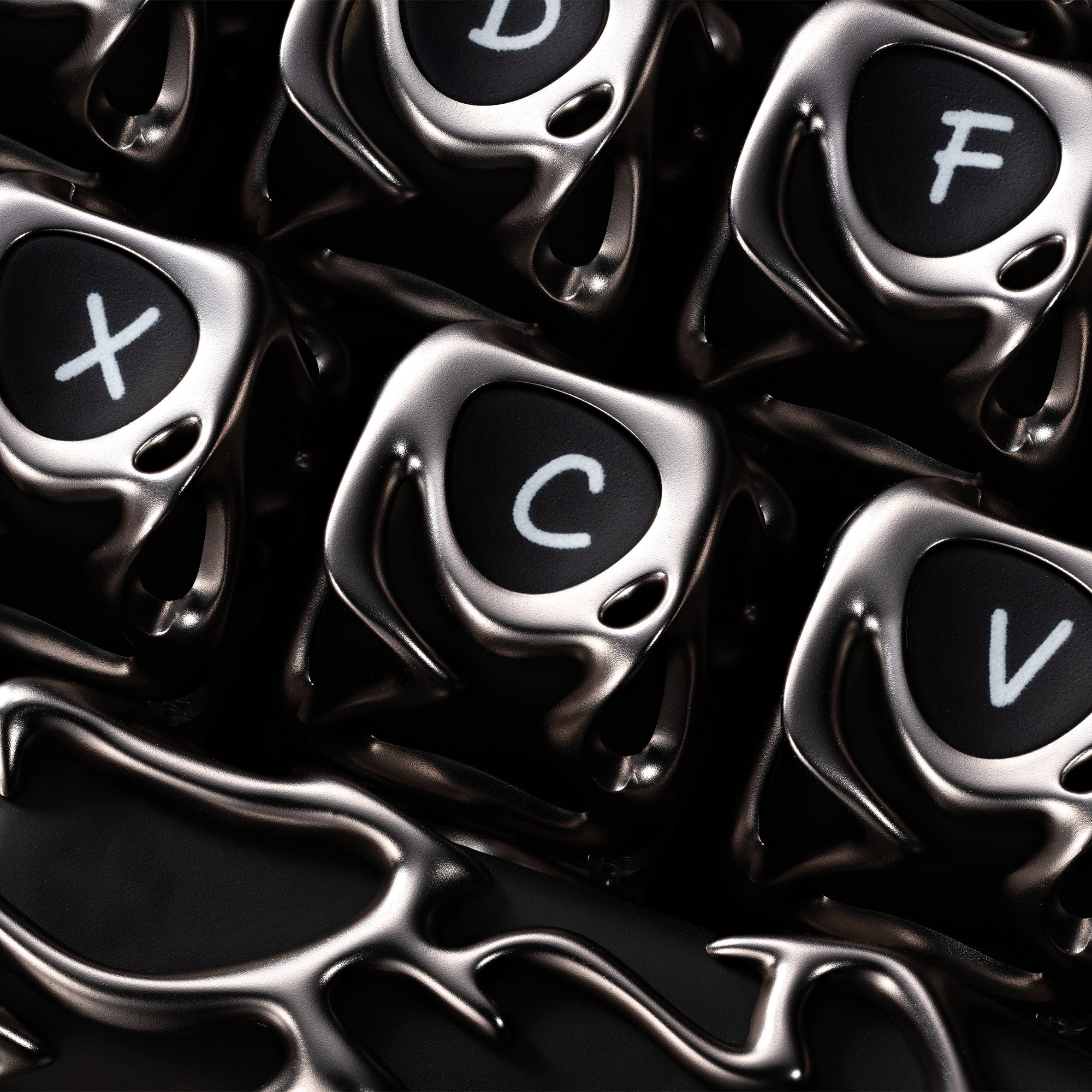 XVX Venom Themed Liquid Metallic Electroplating ABS+PC Keycap Set